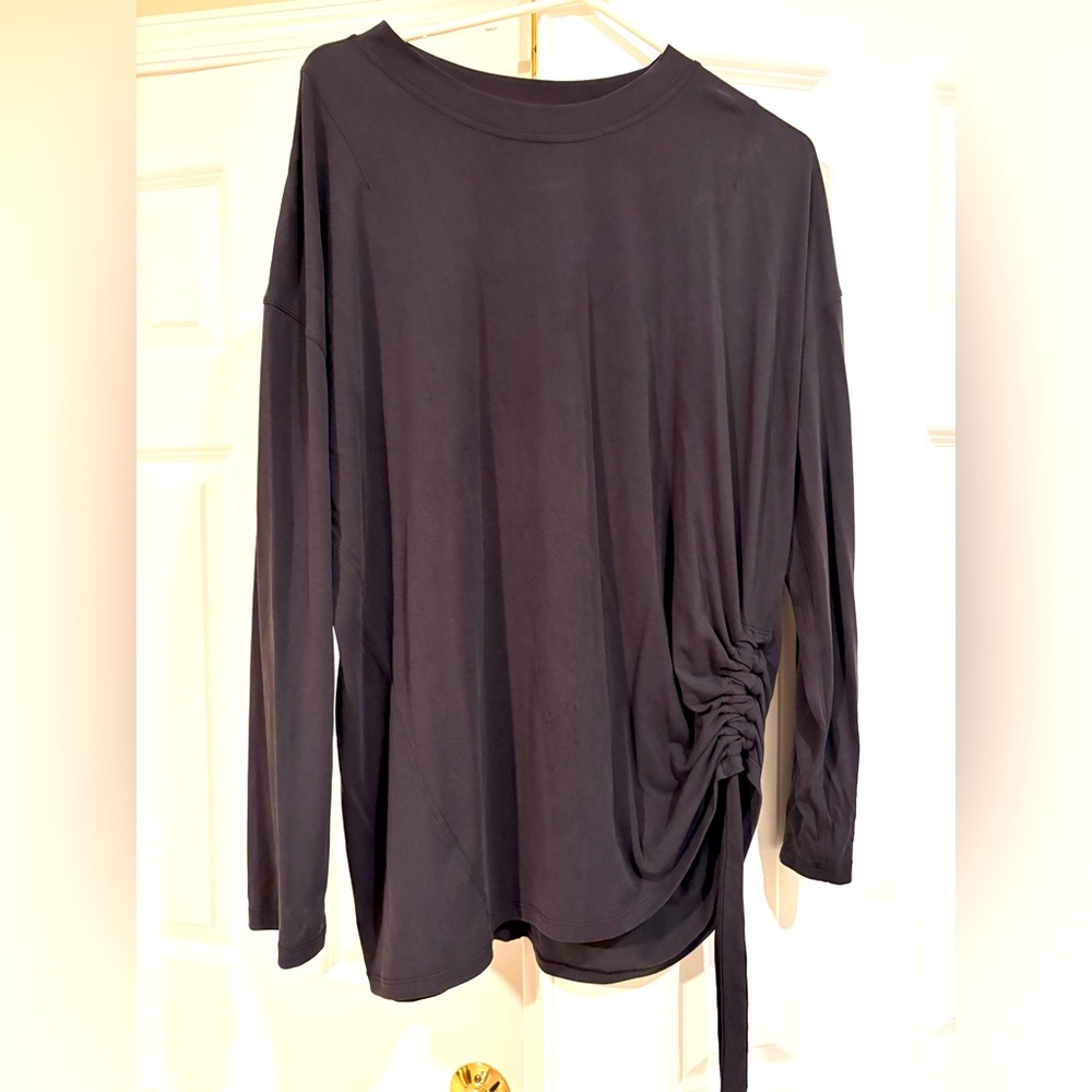 Lululemon charcoal gray Long Sleeve Women's Top- size L